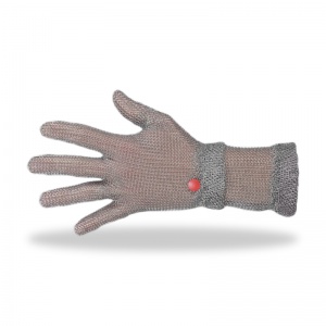 Manulatex Wilco Short Cuff Steel Chainmail Glove with Spring Wristband